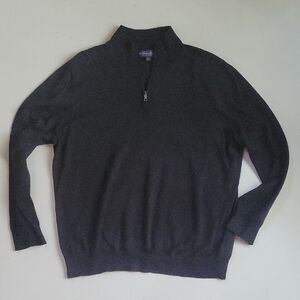 Brooks Brothers Men's Gray Zip-Up Sweater